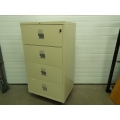 HON Beige 30" 4 Drawer Fire Proof Lateral File Cabinet, Locking